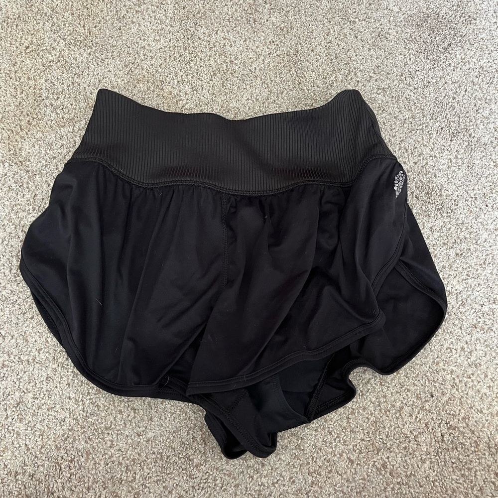 Free People Black Game Time Shorts